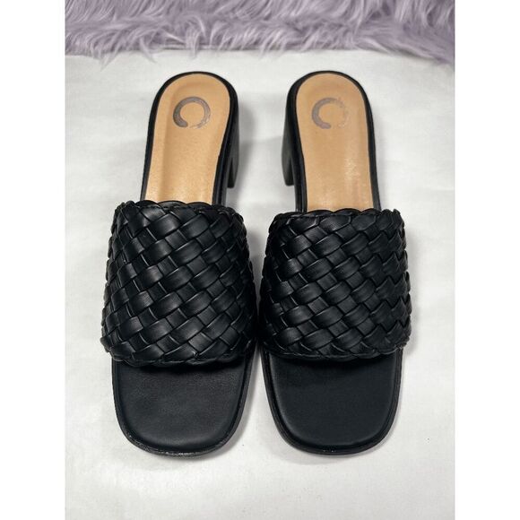 Journee Collection Women's Fylicia Woven Sandals - Black 7.5M - Picture 4 of 8